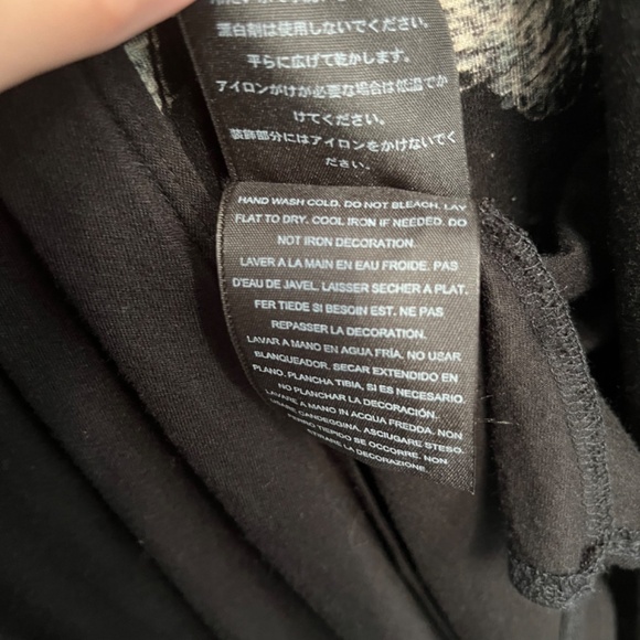 GUESS floral sleeveless open front/Hi low Draped Cardigan Vest black M Y2K - Picture 12 of 12